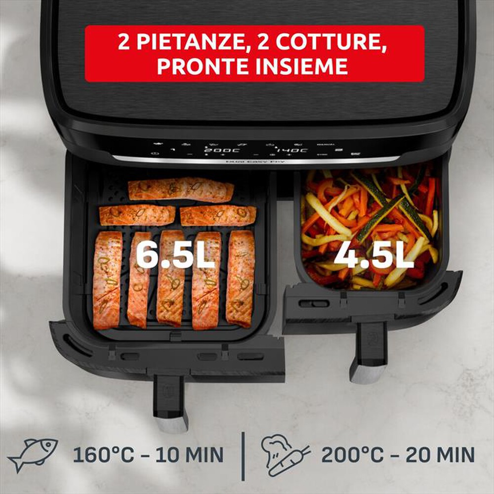 Immagine del prodotto MOULINEX - Friggitrice aria doppia Ever Fry XXL Dual EZ9478F0-Nero