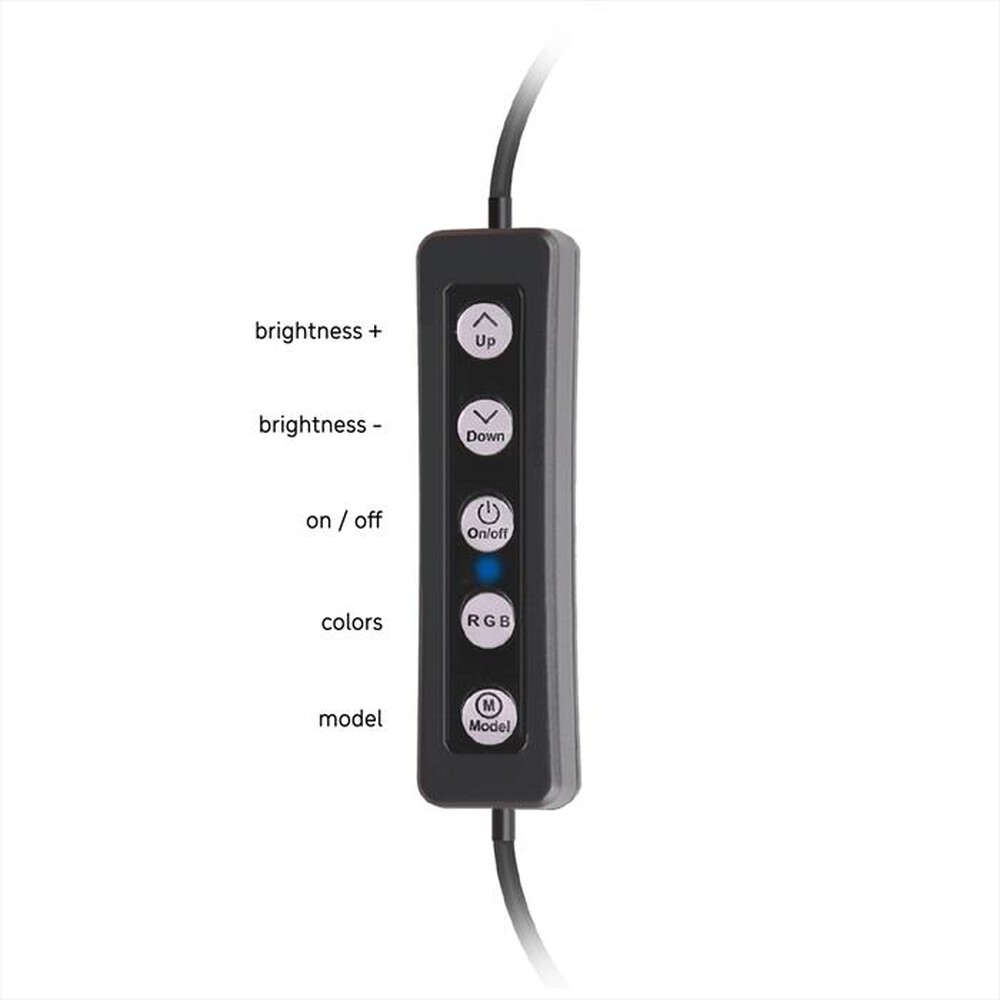 "SBS - TESELFIRINGCLIP10RGB Selfie ring da 10\"-Multicolor"