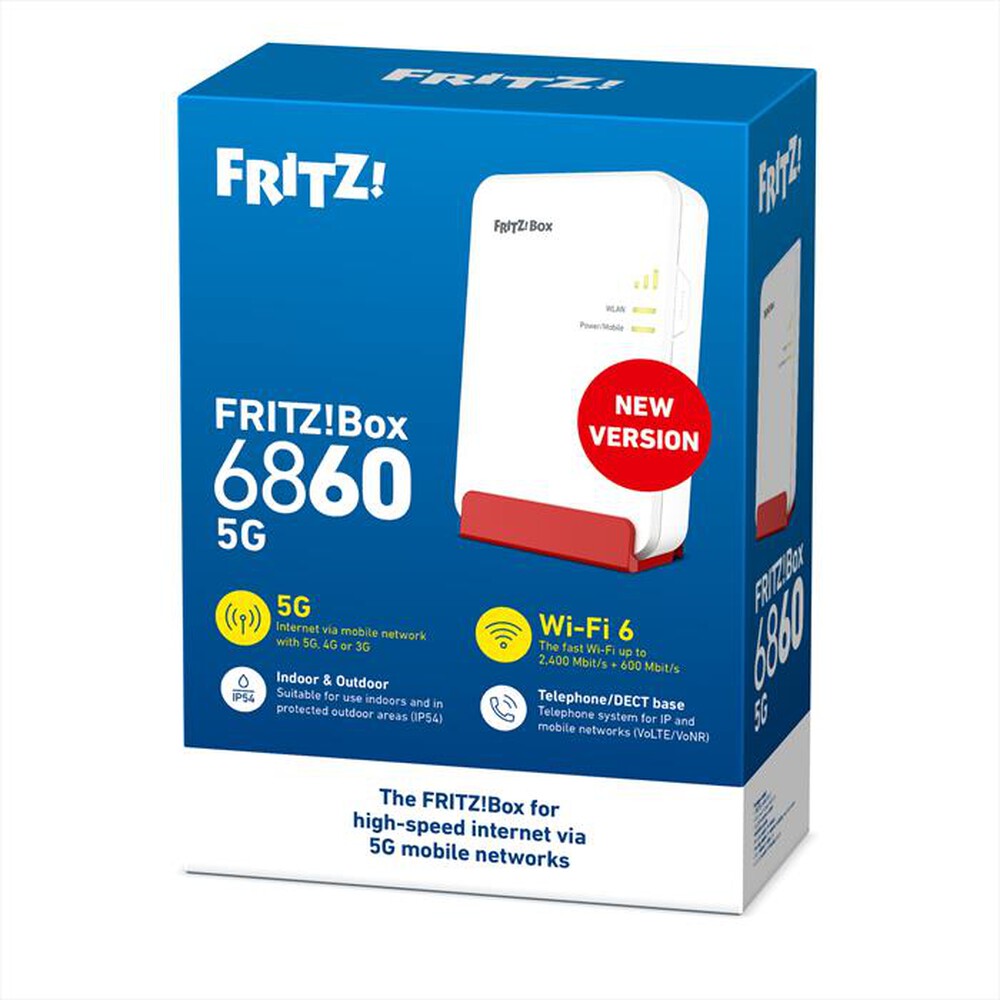 Immagine del prodotto FRITZ! - Router BOX 6860 5G V2-bianco/rosso