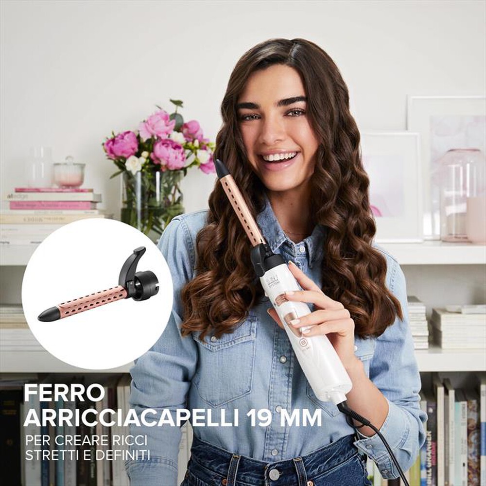"BELLISSIMA IMETEC - MODELLATORE AD ARIA GH 18 1000-Nero, Rose Gold, Bianco"