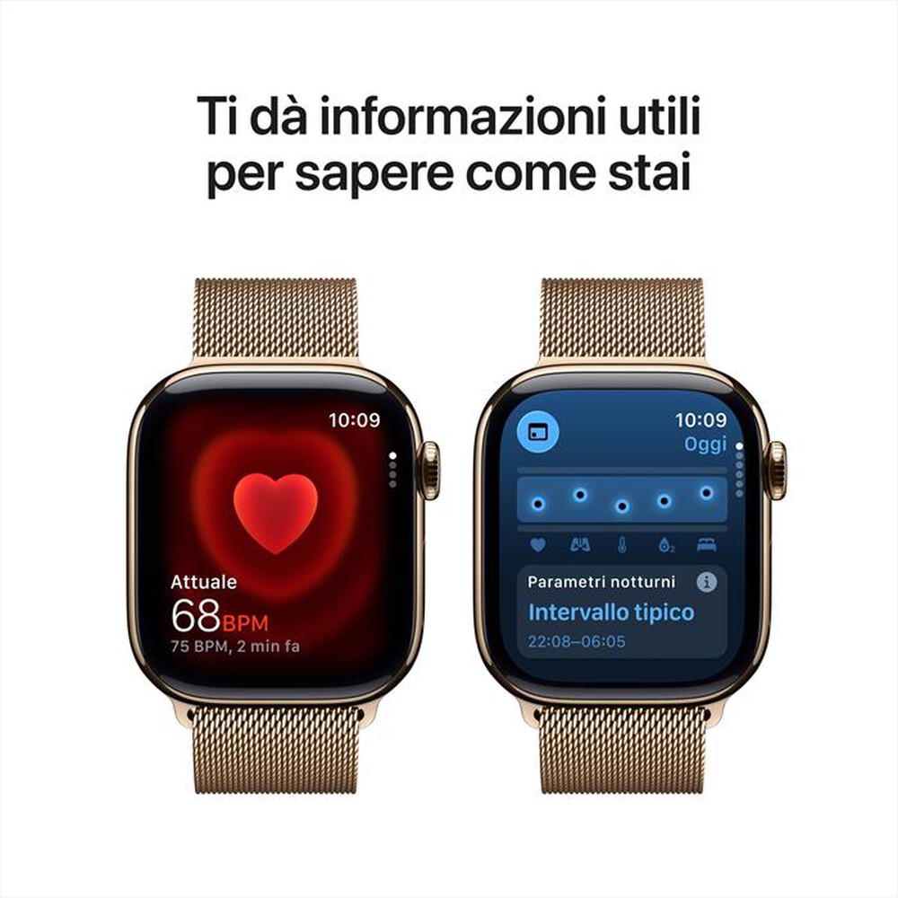 Immagine del prodotto APPLE - Watch Series 11 GPS + Cellular 42mm Titanio-Oro - Loop Milanese Oro