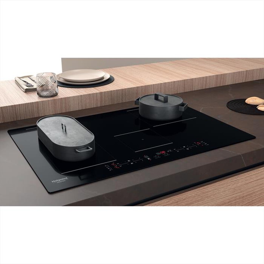 "HOTPOINT ARISTON - Piano cottura induzione HB 0577B NE 77 cm-Nero"