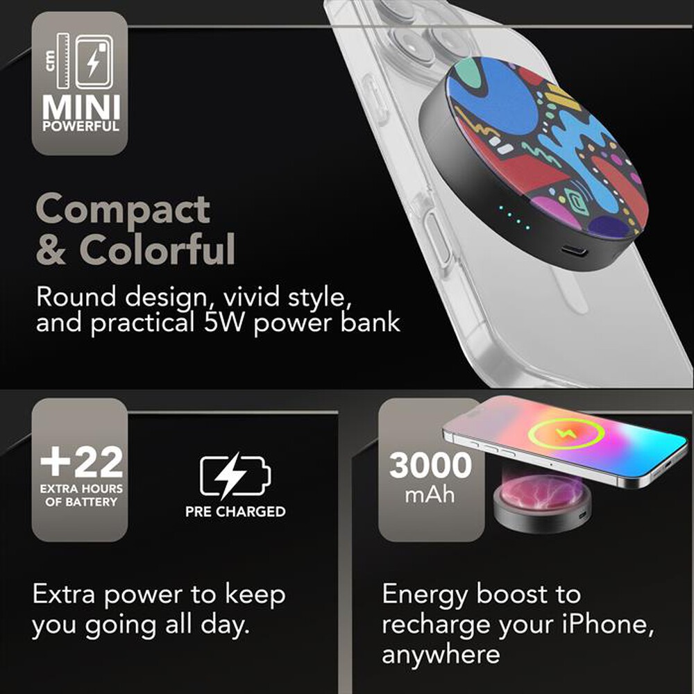 Immagine del prodotto CELLULARLINE - Power bank MagSafe MAG VIBE 3000-Nero