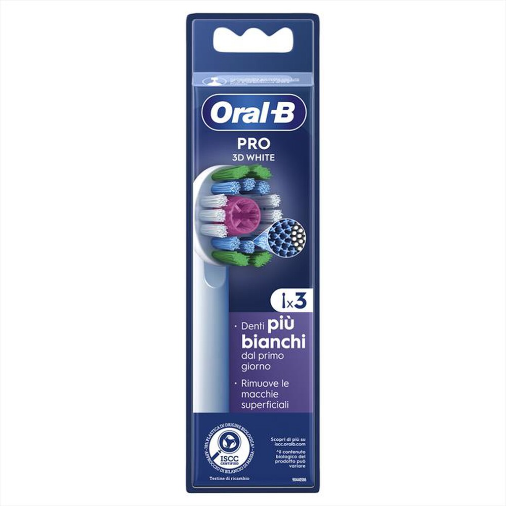 "ORAL-B - TESTINE PRO 3D WHITE. 3 TESTINE-BIANCO"