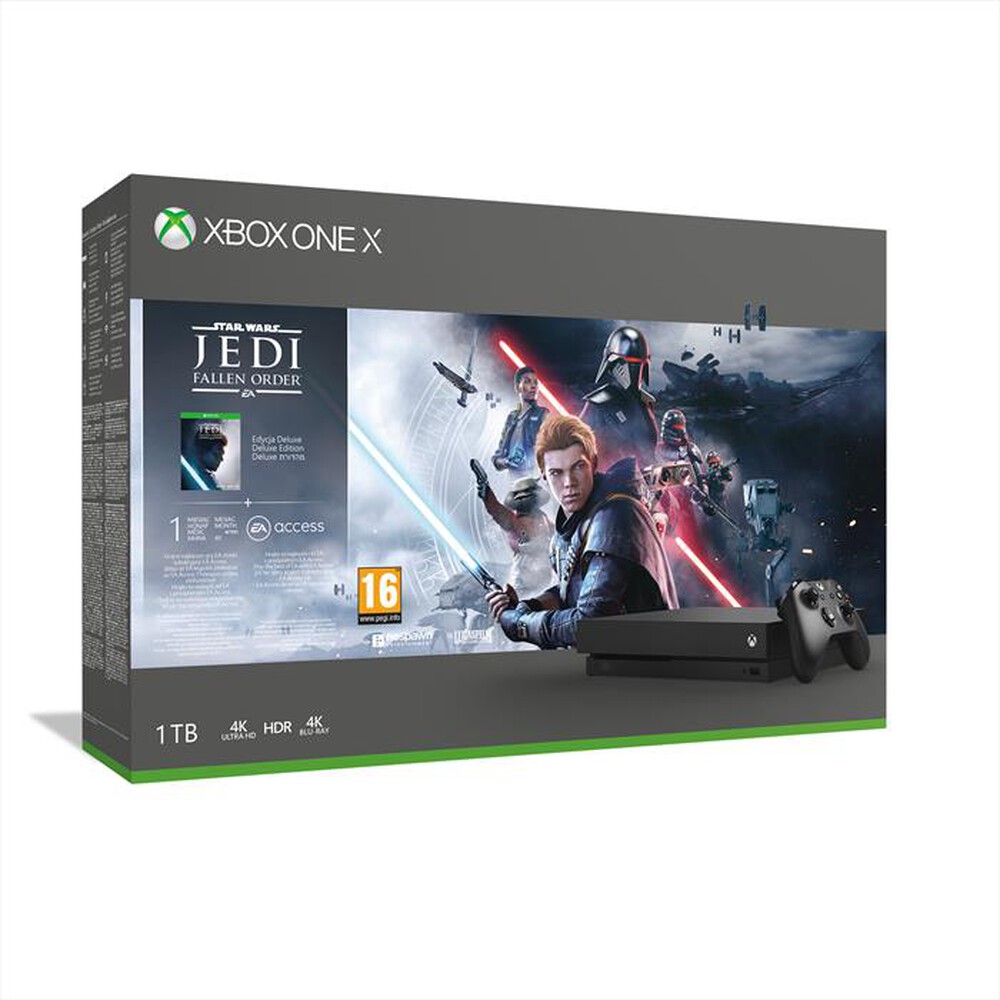 "MICROSOFT - XBOX ONE X 1TB + STAR WARS FALLEN JEDI ORDER"