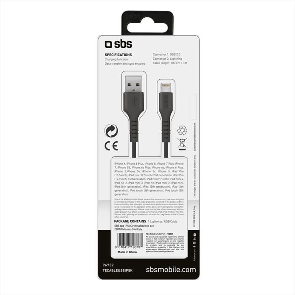 "SBS - TECABLEUSBIP5K-Nero"