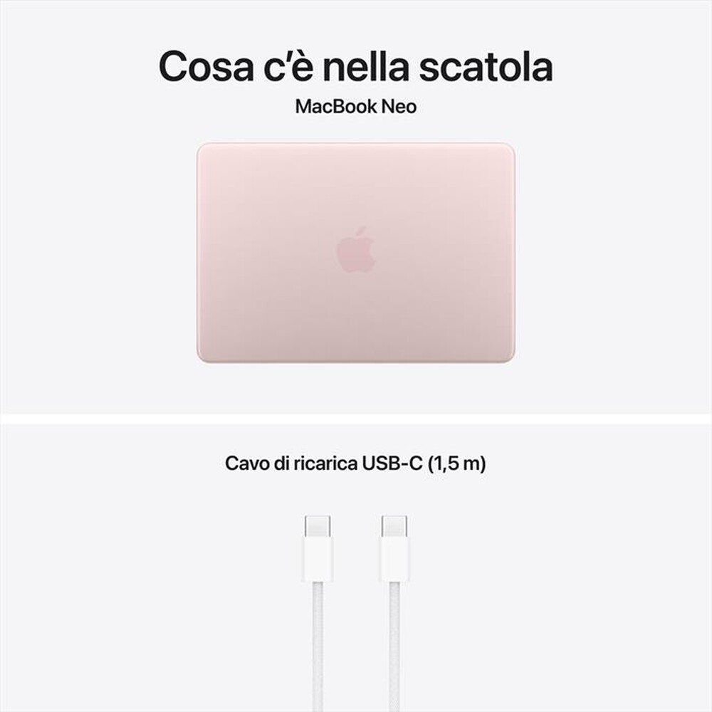 Immagine del prodotto APPLE - MacBook Neo 13" A18 Pro Core 6 CPU 5 GPU 8GB 512GB-Rosa pastello