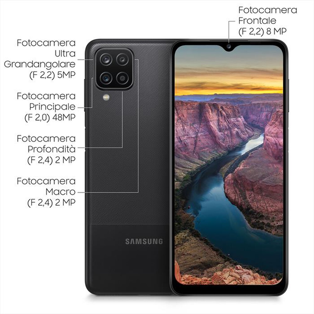 "VODAFONE - SAMSUNG Galaxy A12 64GB - Black"