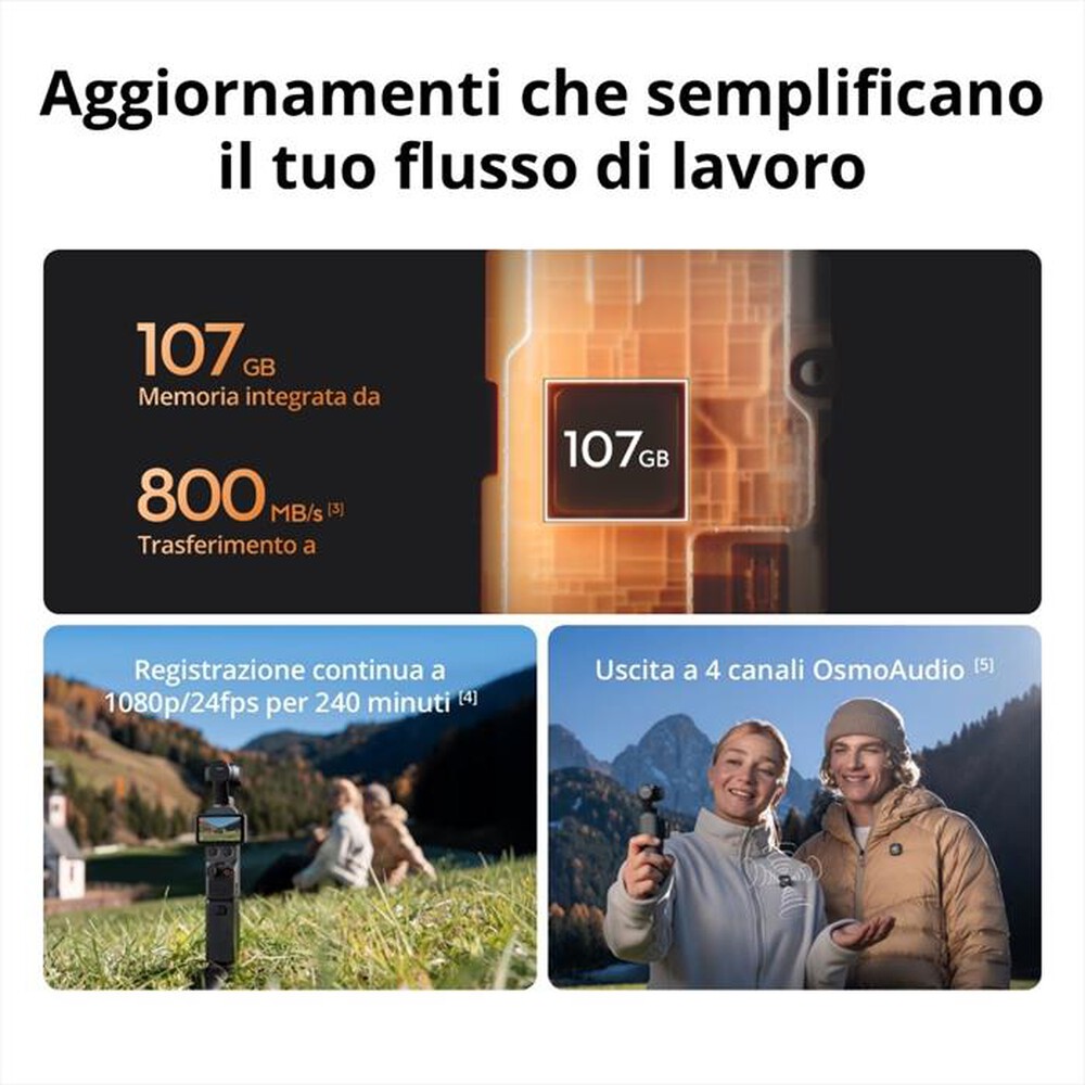 Immagine del prodotto DJI - Action cam OSMO POCKET 4 CREATOR COMBO-nero