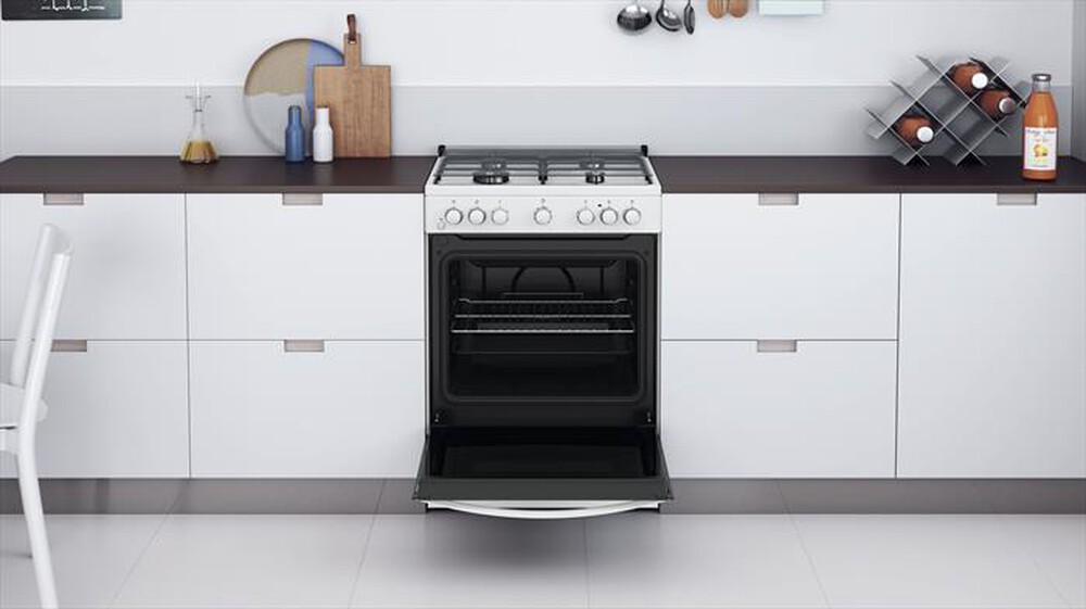 "INDESIT - Cucina a gas IS67G4PHWE Classe A-Nero, Bianco"