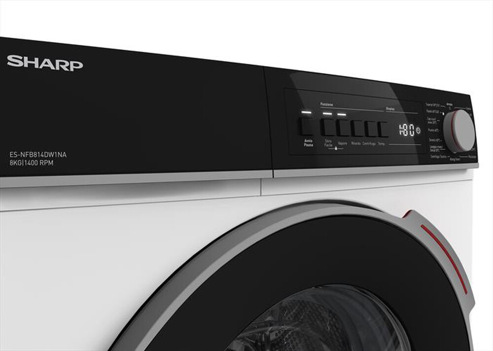 "SHARP - Lavatrice ES-NFB814DW1NA 8 Kg Classe A-Bianco"