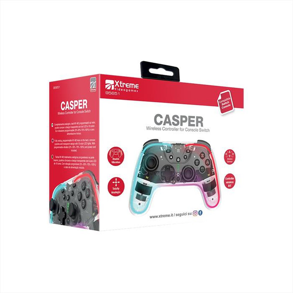 Immagine del prodotto XTREME - CONTROLLER WIRELESS BT CASPER-TRASPARENTE