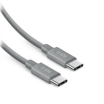 SBS - Cavo USB-C/USB-C 100W 2 mt-Grigio
