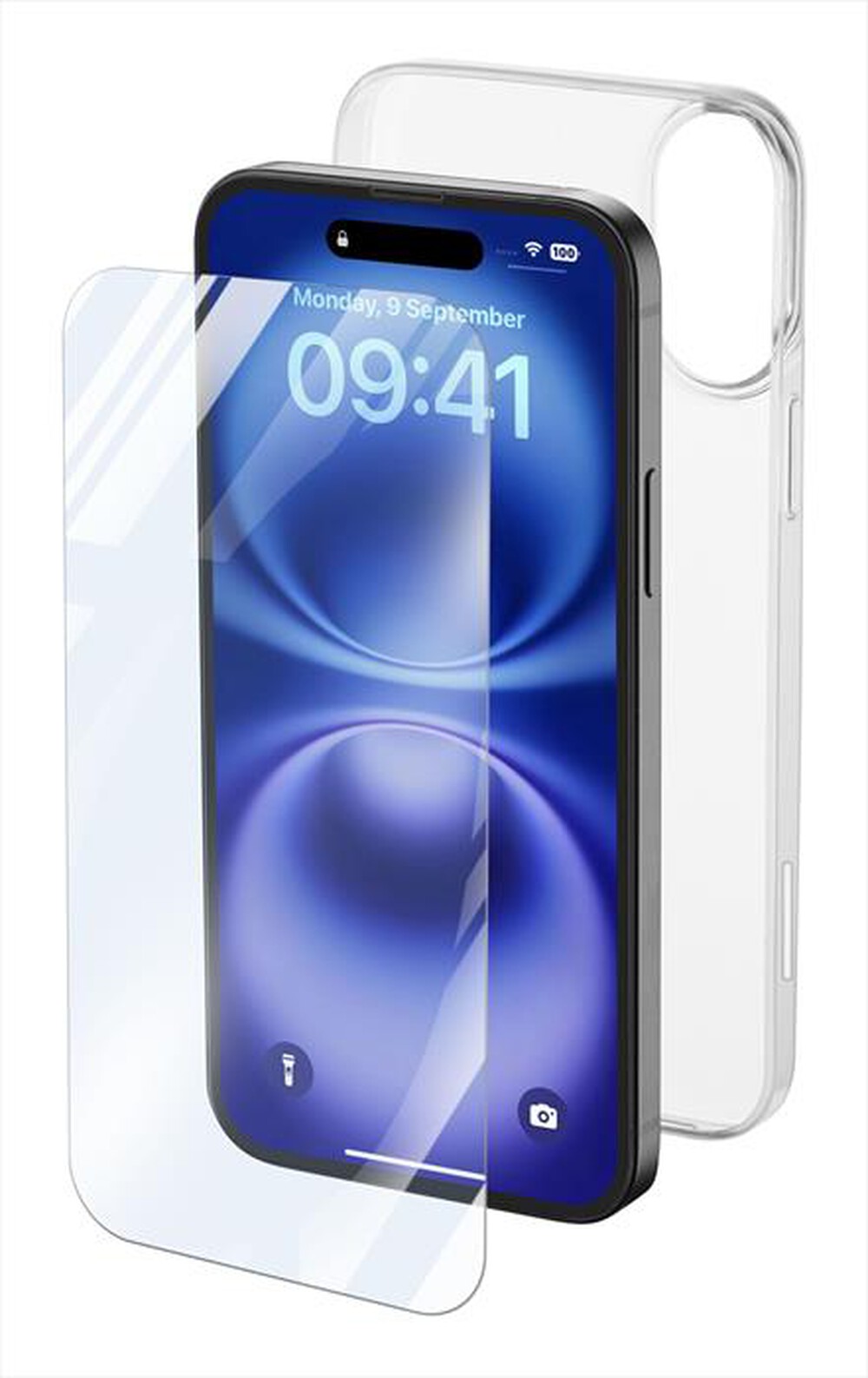 "CELLULARLINE - Cover case PROTECTION KIT per iPhone 16-Transparent"
