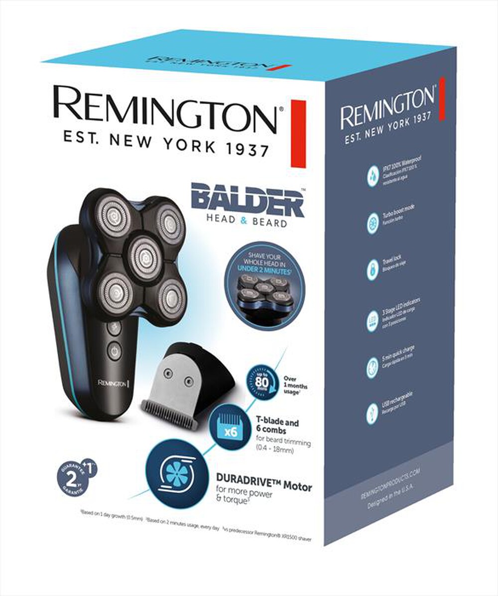 Immagine del prodotto REMINGTON - Balder Head & Beard Rasoio per la Testa XR8000-Nero/Blu