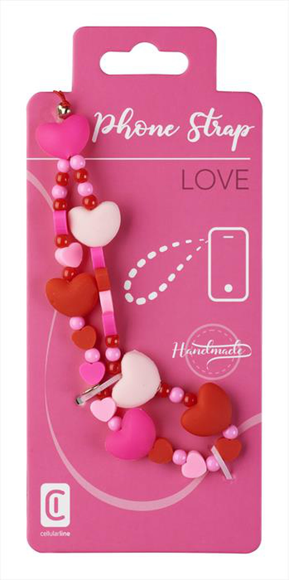 "CELLULARLINE - PHONE STRAP LOVE - UNIVERSALE-Multicolour"