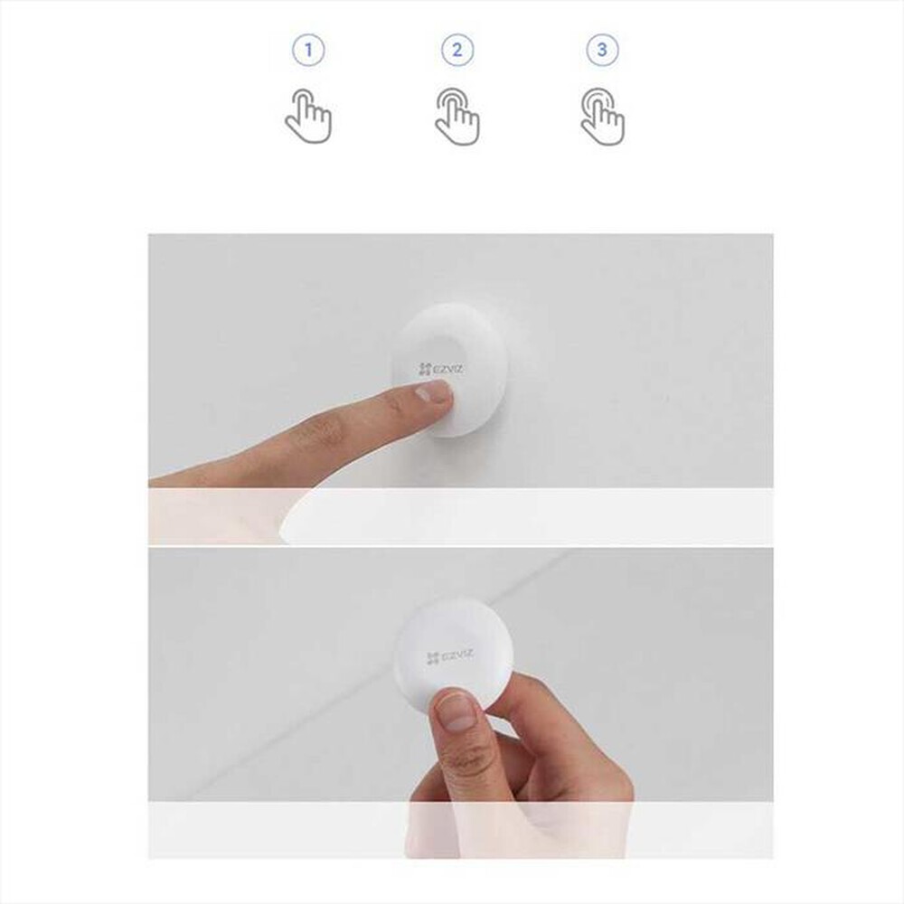 "EZVIZ - Pulsante multifunzione 2 in 1 SMART BUTTON T3C-white"