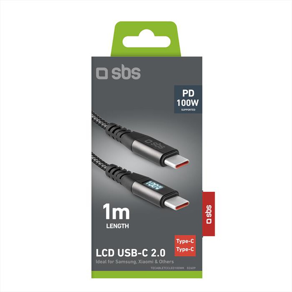 "SBS - Cavo Type C TECABLETCCLED100WK-Nero"