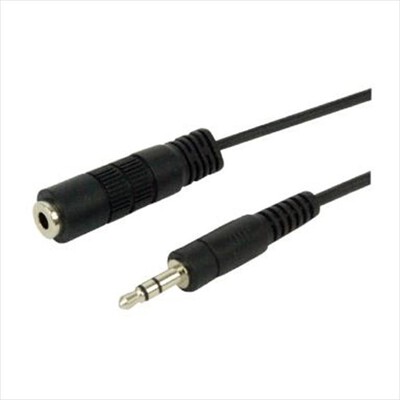 GBC - CAVO AUDIO STEREO SPINA JACK 3,5MM / PRESA JACK 3,-Nero