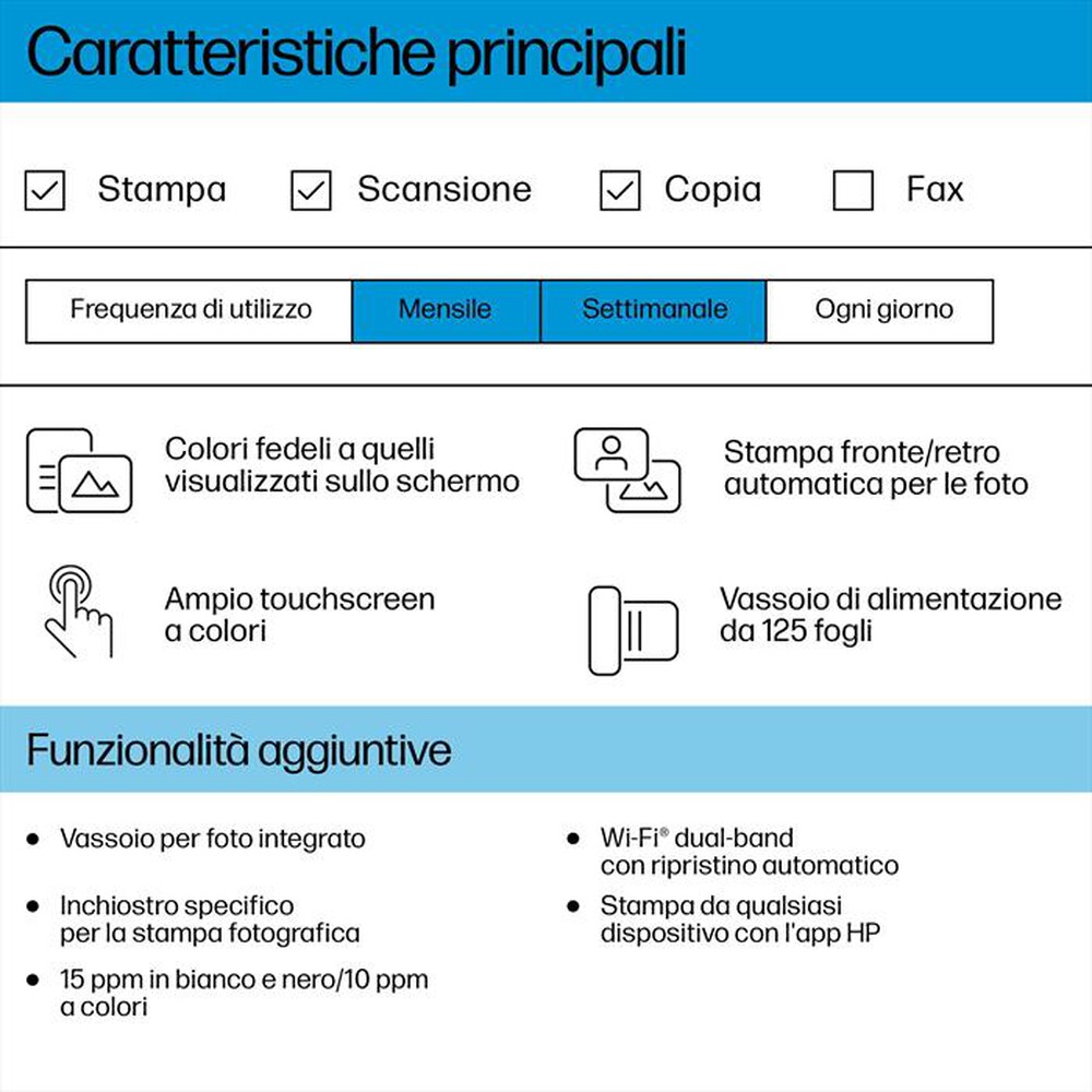 Immagine del prodotto HP - MULTIFUNZIONE ENVY 7221E 3 MESI INSTANT INK HP+-Surf Blue