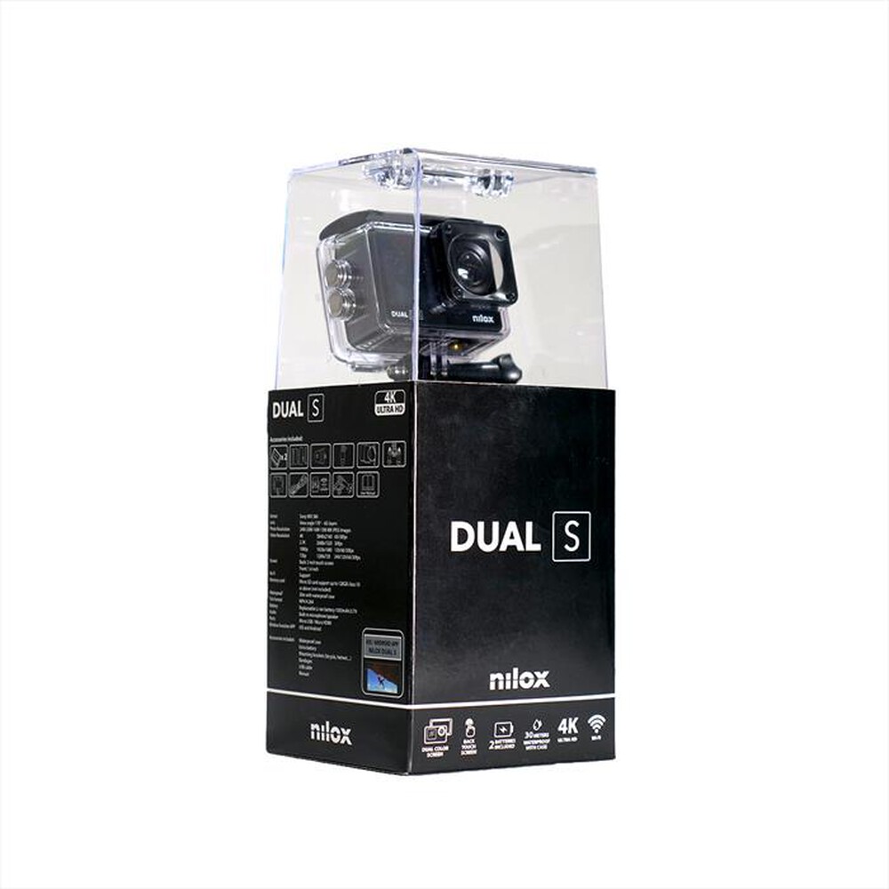 "NILOX - Action Cam DUAL S-Black"