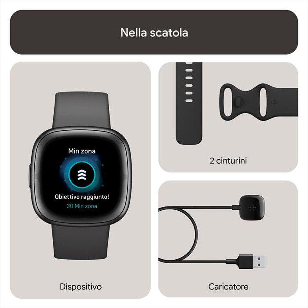 "FITBIT - SENSE 2 - FB521BKGB-GRAFITE/ALLUMINIO GRAF"