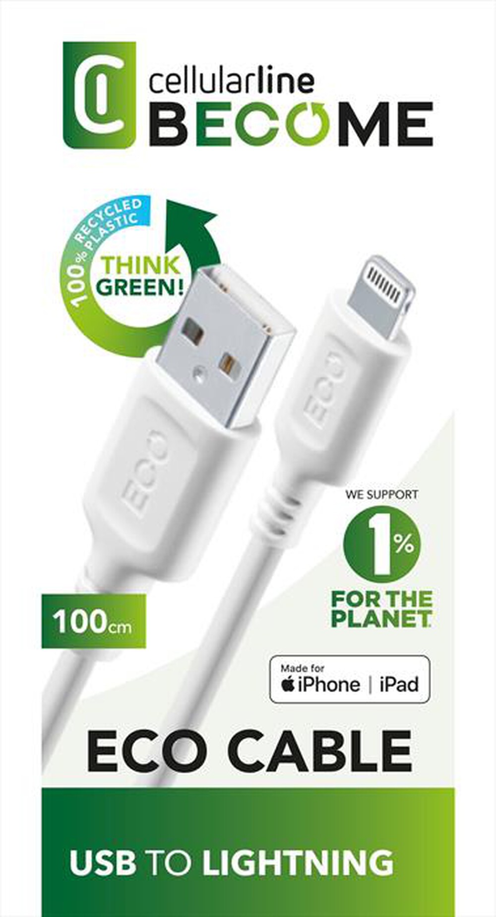 Immagine del prodotto CELLULARLINE - Cavo da USB a Lightning-Bianco