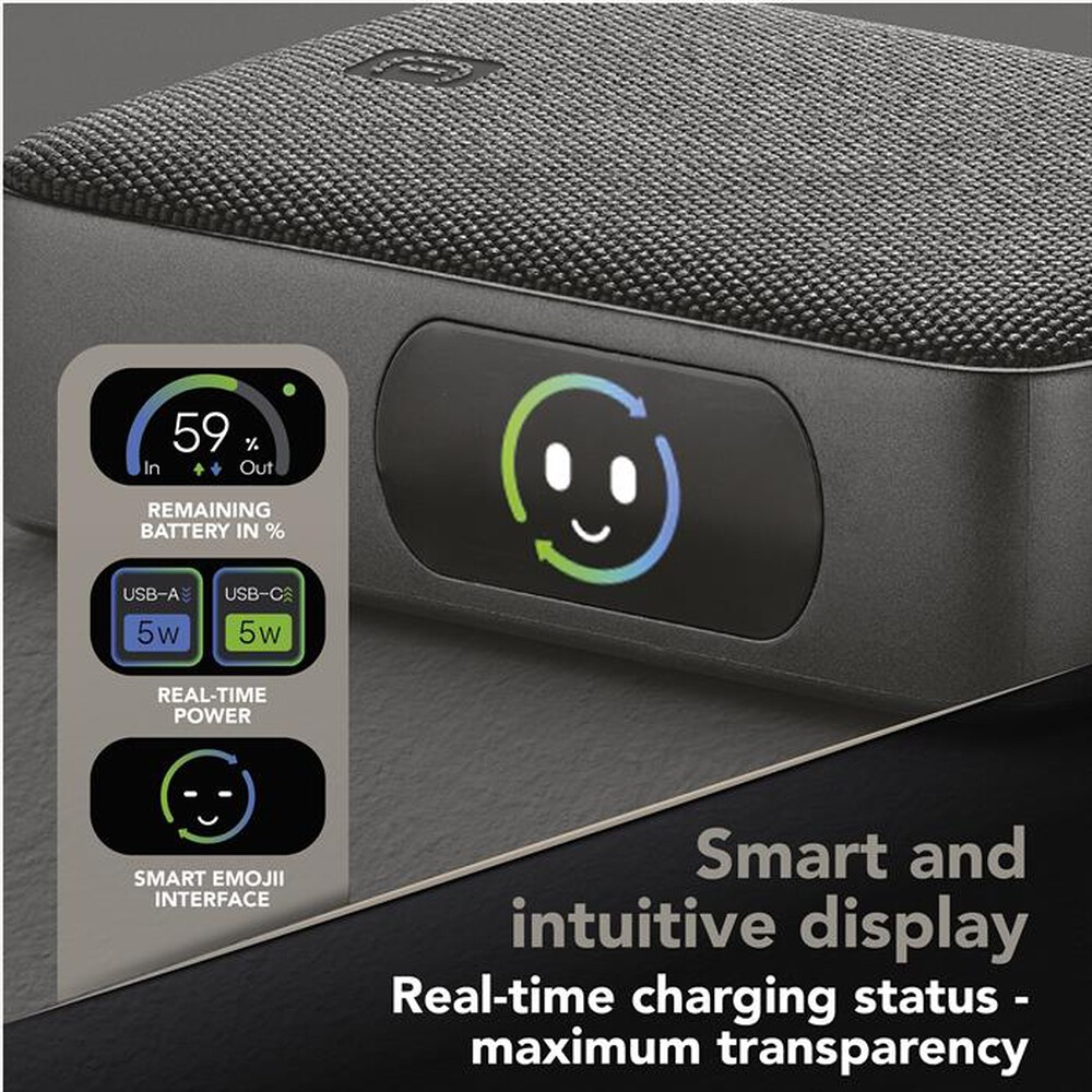 Immagine del prodotto CELLULARLINE - Power Bank 10000 mAh POWERVIEW IQ-Nero