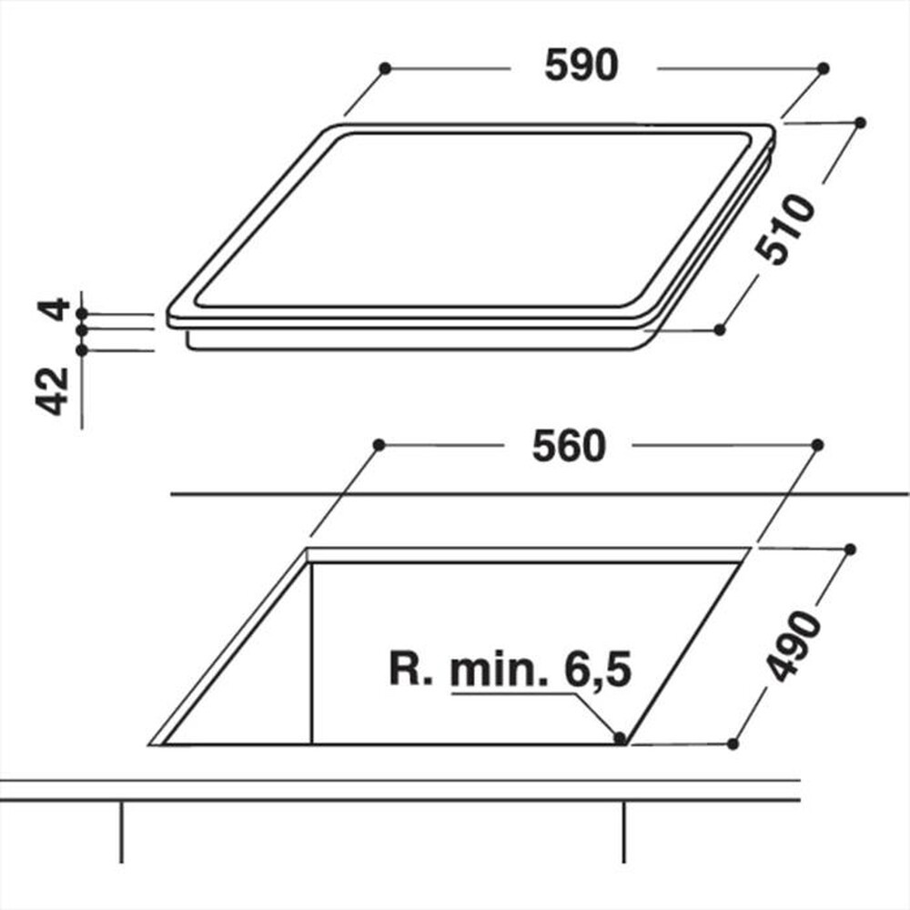 Immagine del prodotto HOTPOINT ARISTON - Piano cottura elettrico HR 621 X 4 fuochi 58 cm