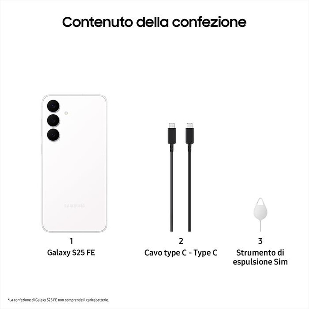 Immagine del prodotto SAMSUNG - Galaxy S25 FE 8+256GB-White