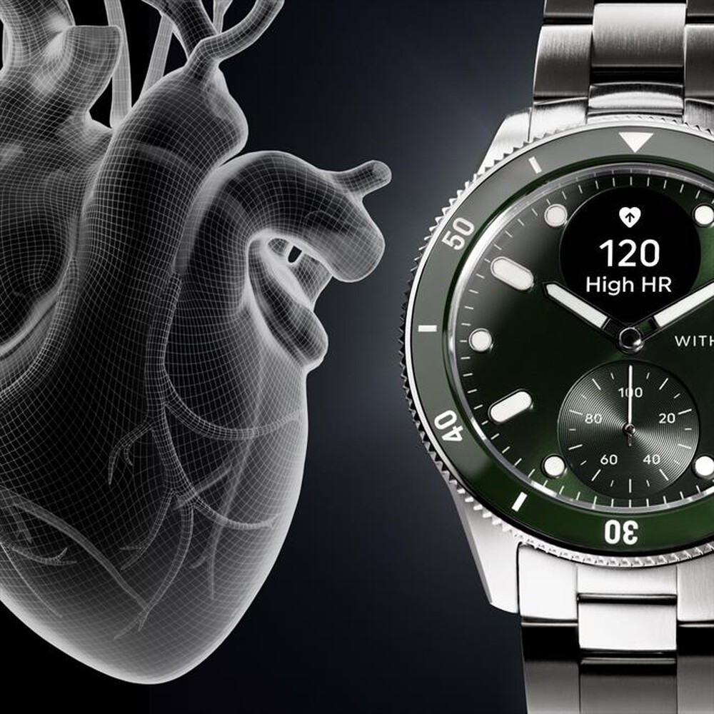 "WITHINGS - ScanWatch Nova quadrante green-Silver"