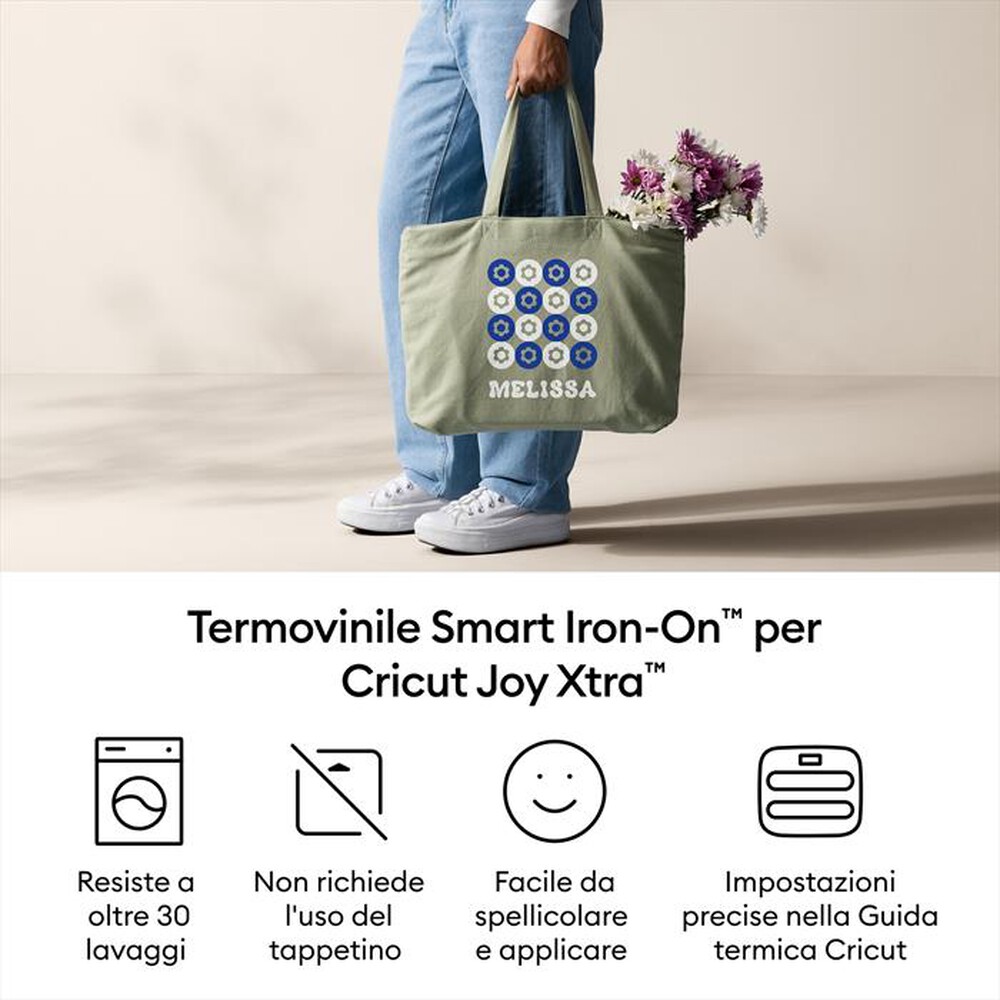 Immagine del prodotto CRICUT - Vinile termoadesivo Smart per Joy Xtra 24,1x61 cm-Bianco