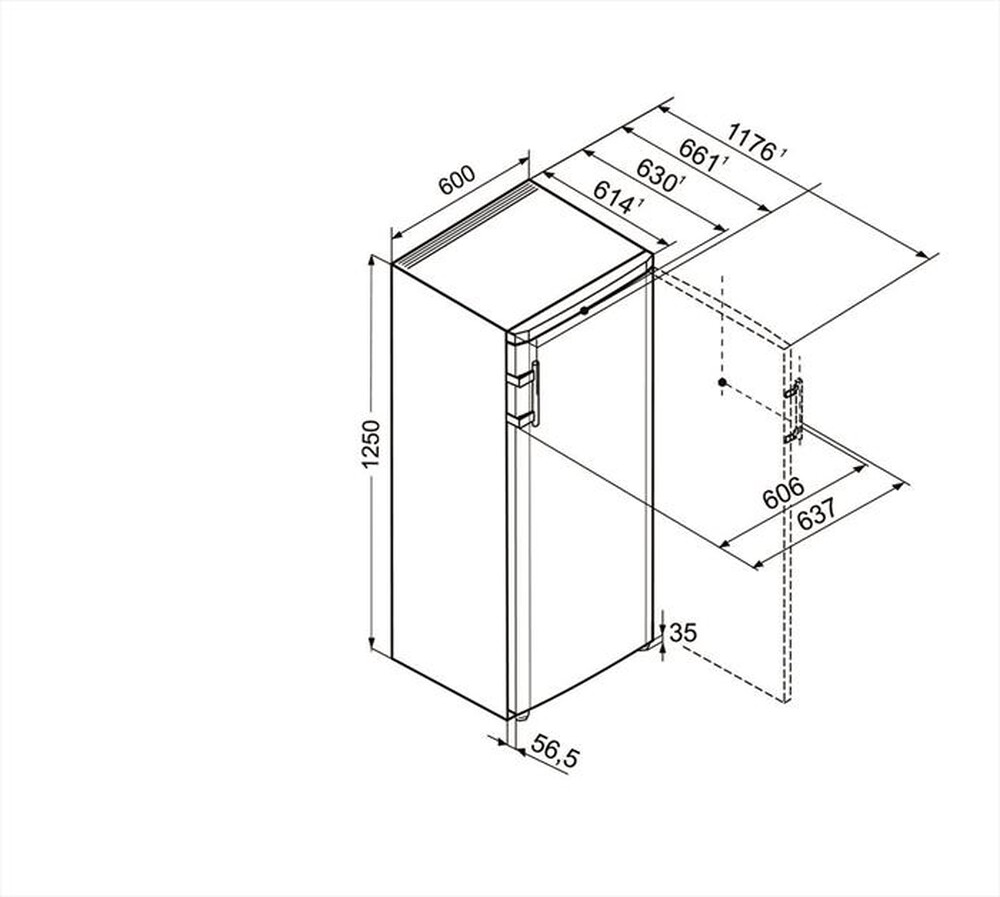 Immagine del prodotto LIEBHERR - Frigorifero 1 porta K 2630-21 Classe F 258lt-Bianco