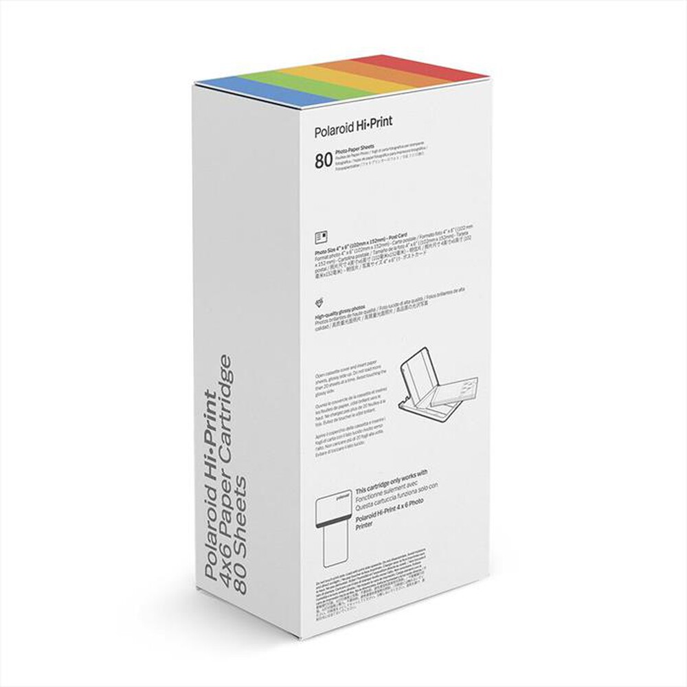 "POLAROID - HI-PRINT 4X6 - CARTRIDGE 80 FOGLI-bianco"