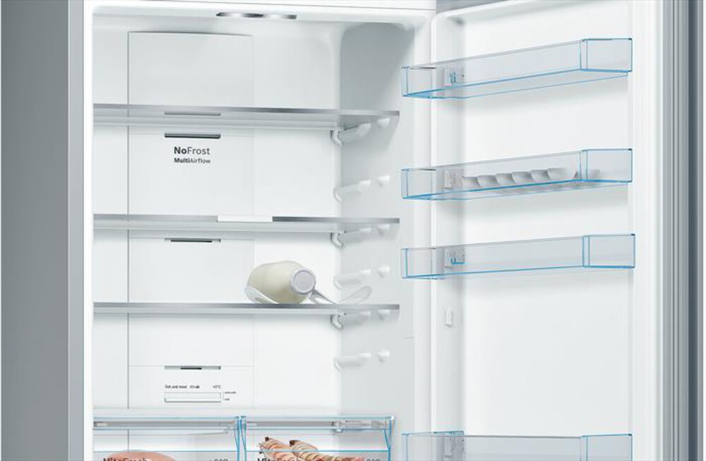 "BOSCH - Frigorifero combinato KGN49XLEA Classe E-Metal look"