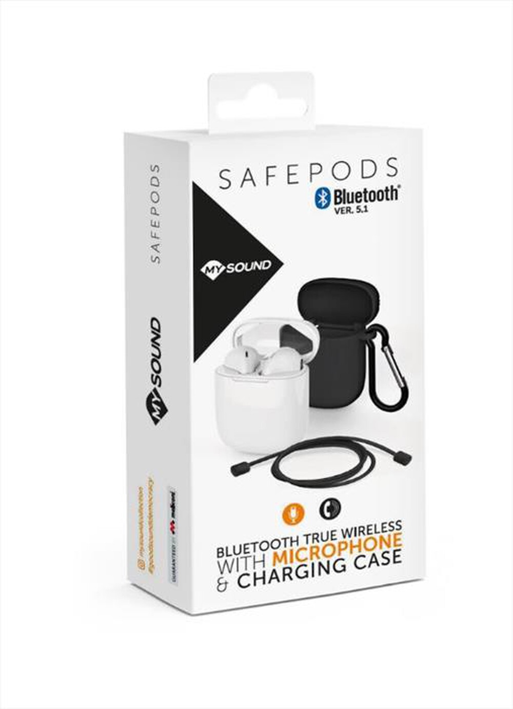 "MELICONI - SAFE PODS 5.1 BLACK COVER-Bianco con accessori in silico"