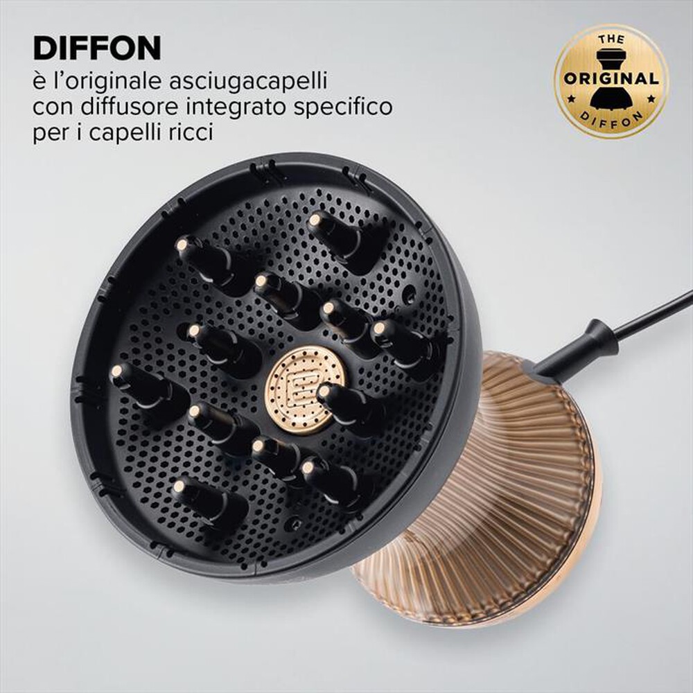 "IMETEC - DIFFUSORE ARIA CALDA DIFFON SUPREME 11824-Nero - Glam Gold"