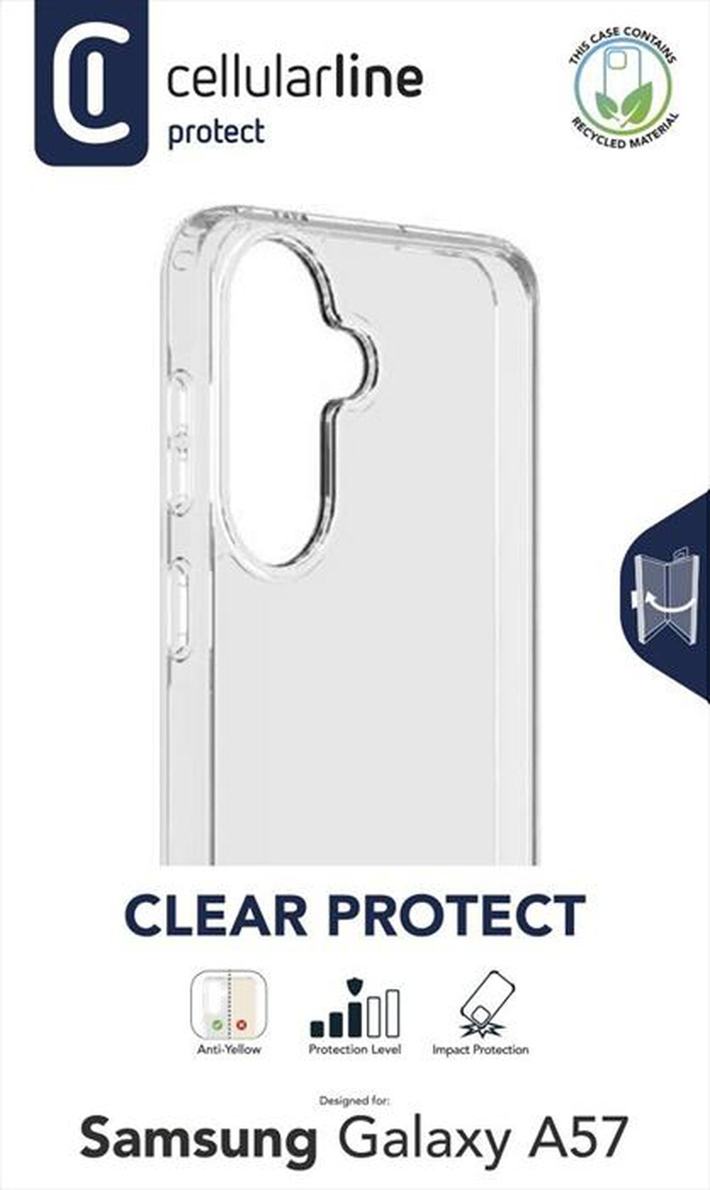 Immagine del prodotto CELLULARLINE - Custodia rigida CLEAR PROTECT per Galaxy A57