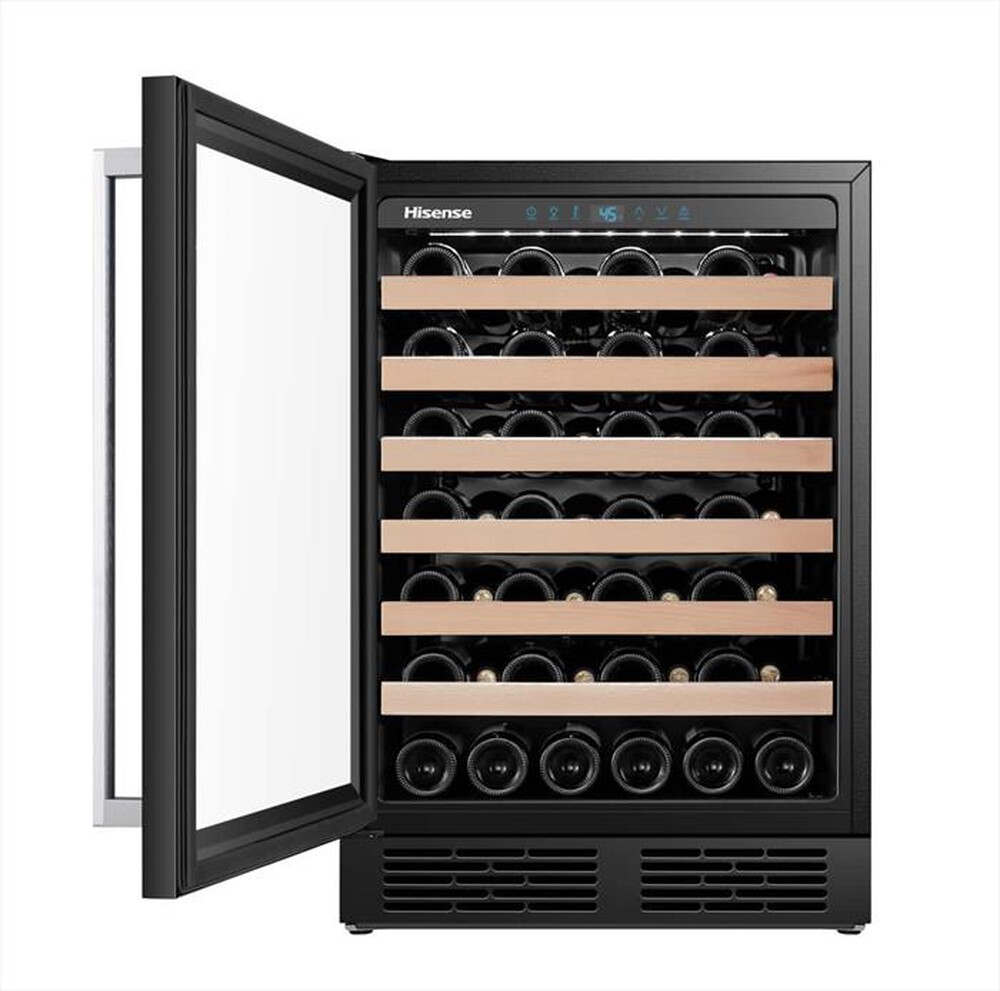 "HISENSE - Cantinetta RW18W4NWLGF Classe G 54 bottiglie-Nero Glass"