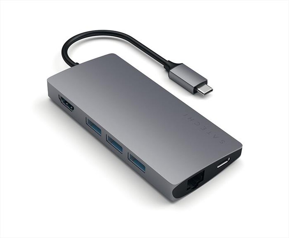 "SATECHI - ADATTATORE USB-C MULTI-PORTA 4K ETHERNET V2-space grey"
