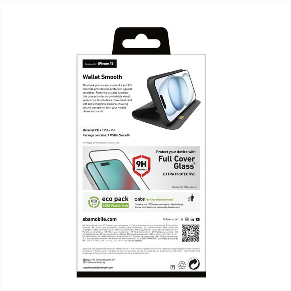 Immagine del prodotto SBS - Custodia TEBKLITEIP1561K per iPhone 15-Nero