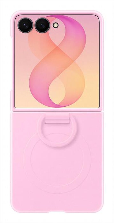 SAMSUNG - Custodia Silicone Ring Magnet per Galaxy Z Flip8-Pink