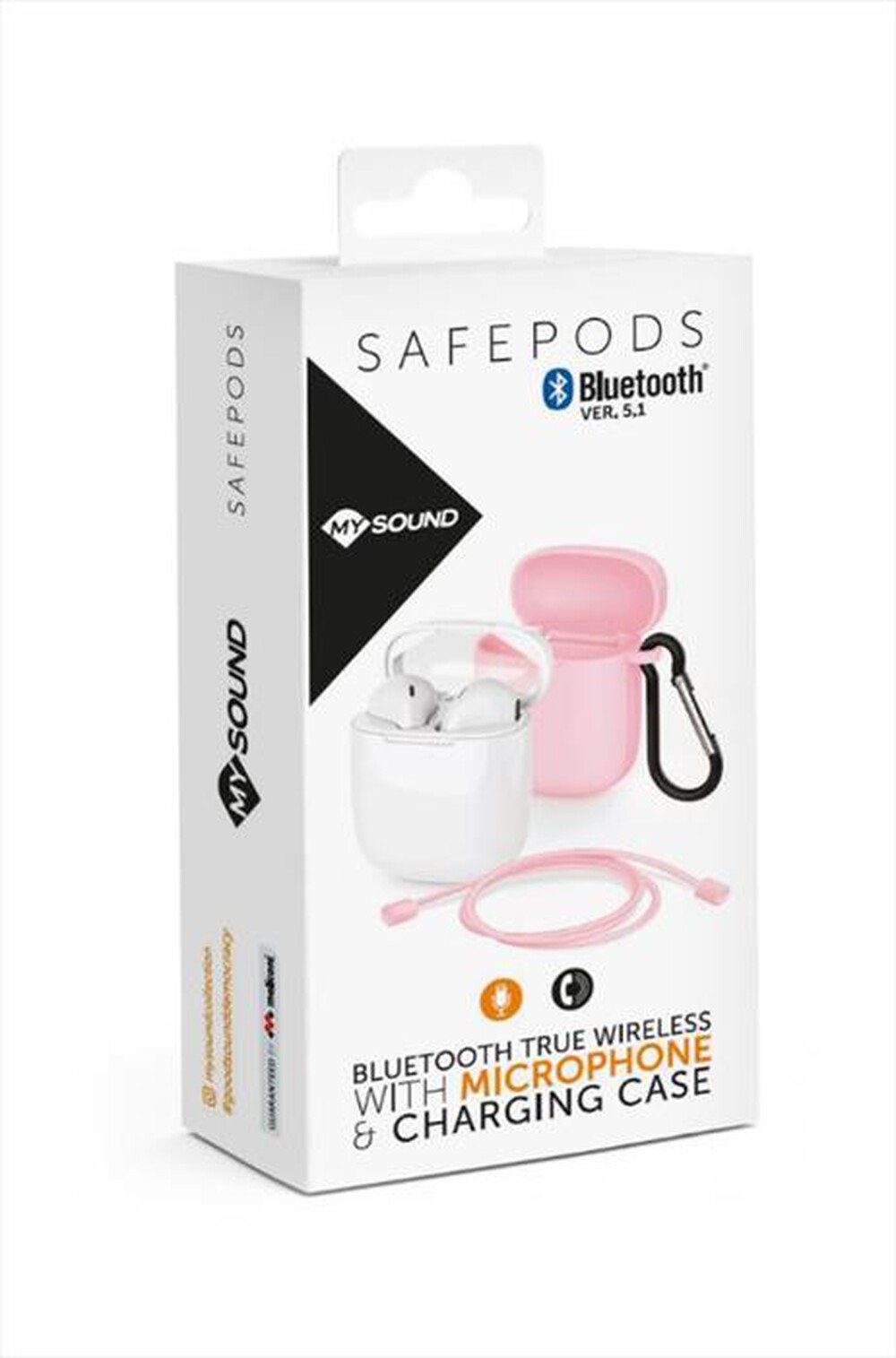 "MELICONI - SAFE PODS 5.1 PINK COVER-Bianco con accessori in silico"