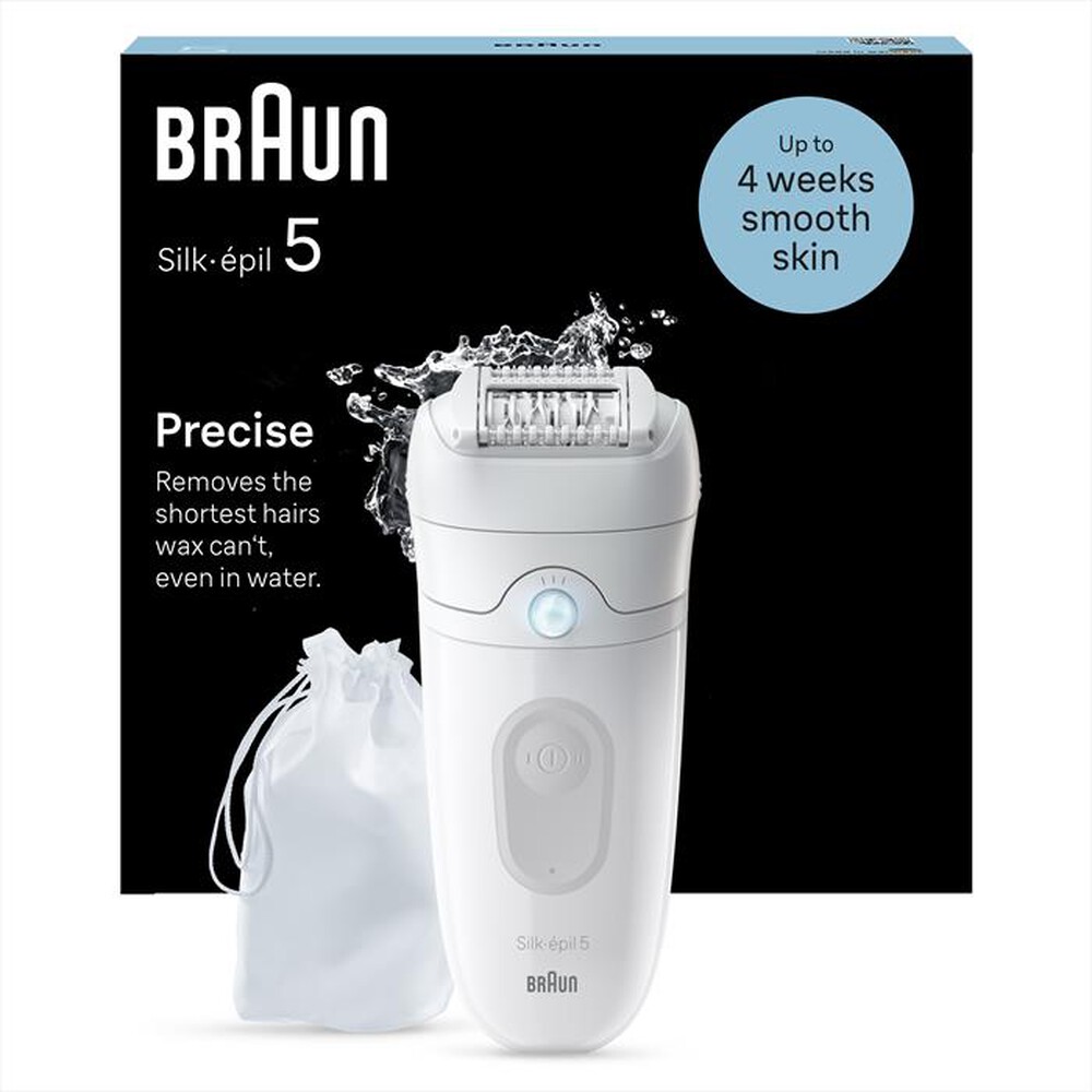 "BRAUN - Epilatore SILK-ÉPIL 5 5-011-BIANCO/GRIGIO"