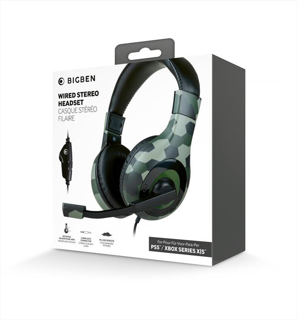 Immagine del prodotto BIG BEN - CUFFIE STEREO GAMING V1 CAMO MULTIPIATTAFORMA