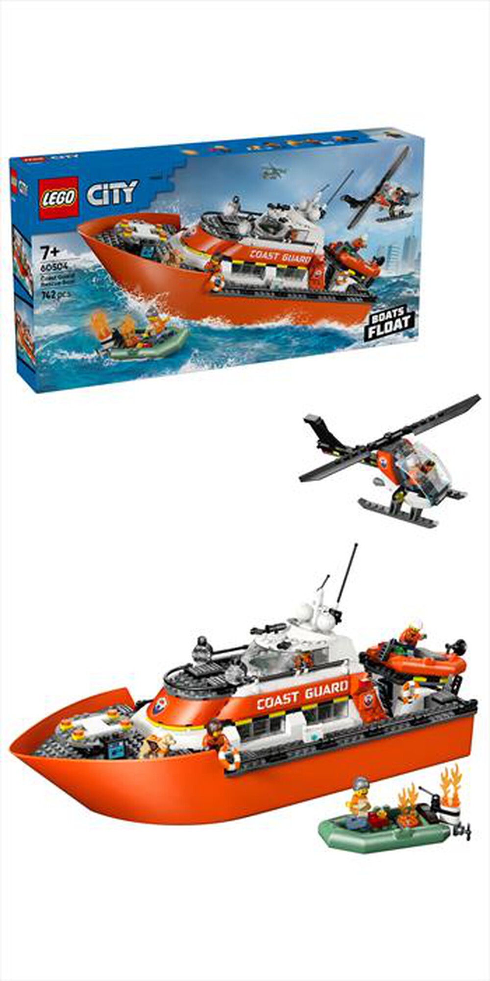 Immagine del prodotto LEGO - CITY Motoscafo di soccorso ed elicottero - 60504