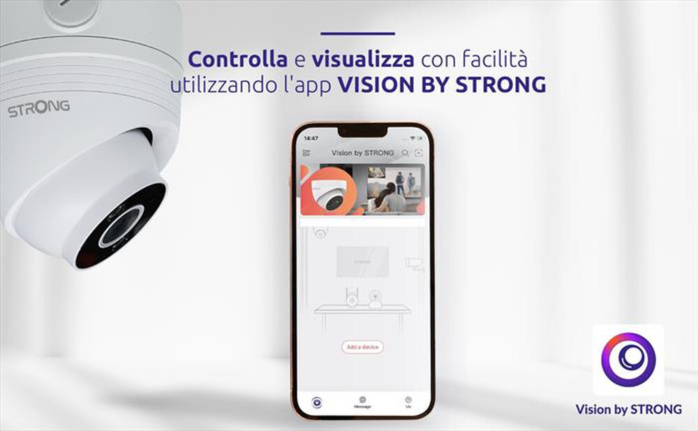 Immagine del prodotto STRONG - Telecamera PoE TUR05DL0-P-BIANCO