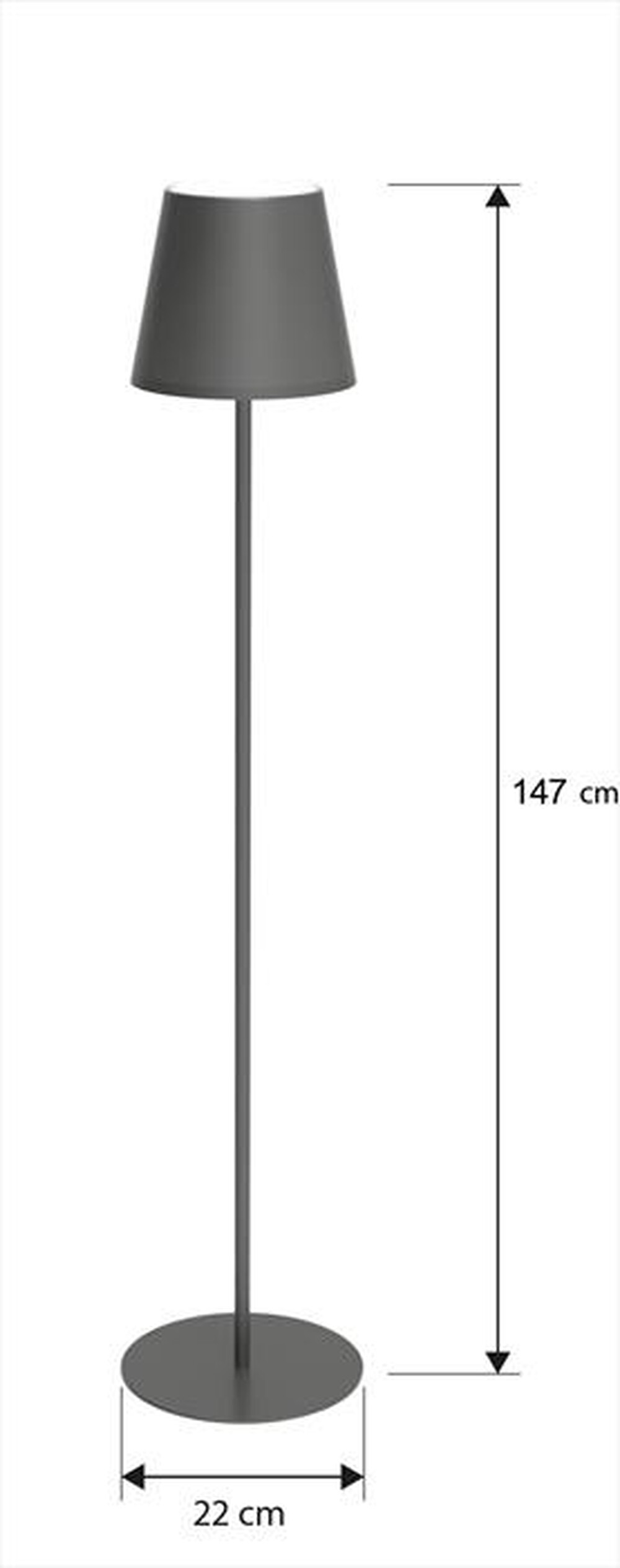 Immagine del prodotto MAJESTIC - LAMPADA LED CON LUMINOSITA' REGOLABILE AGATA XL GY-Grigio scuro