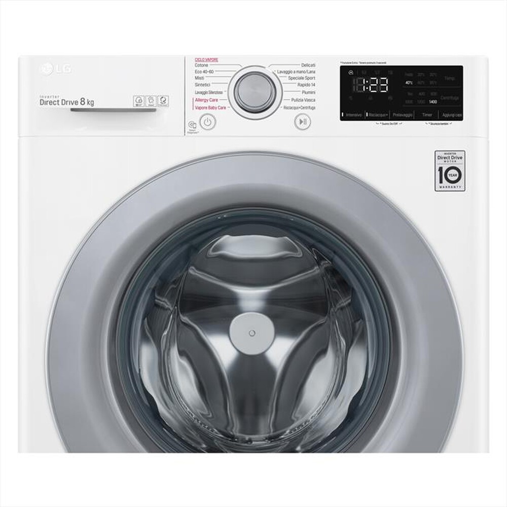 "LG - Lavatrice F2WV3S7S4E 7 Kg Classe D-White"