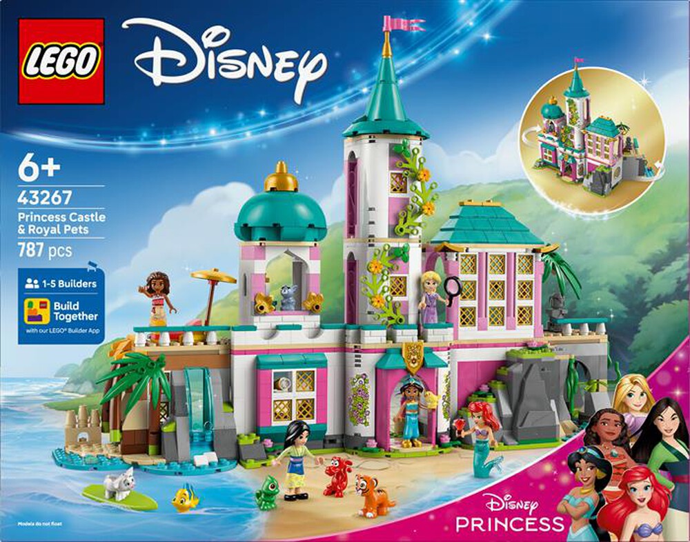 "LEGO - CASTELLO DELLA PRINCIPESSA E ANIMALI REALI-,"